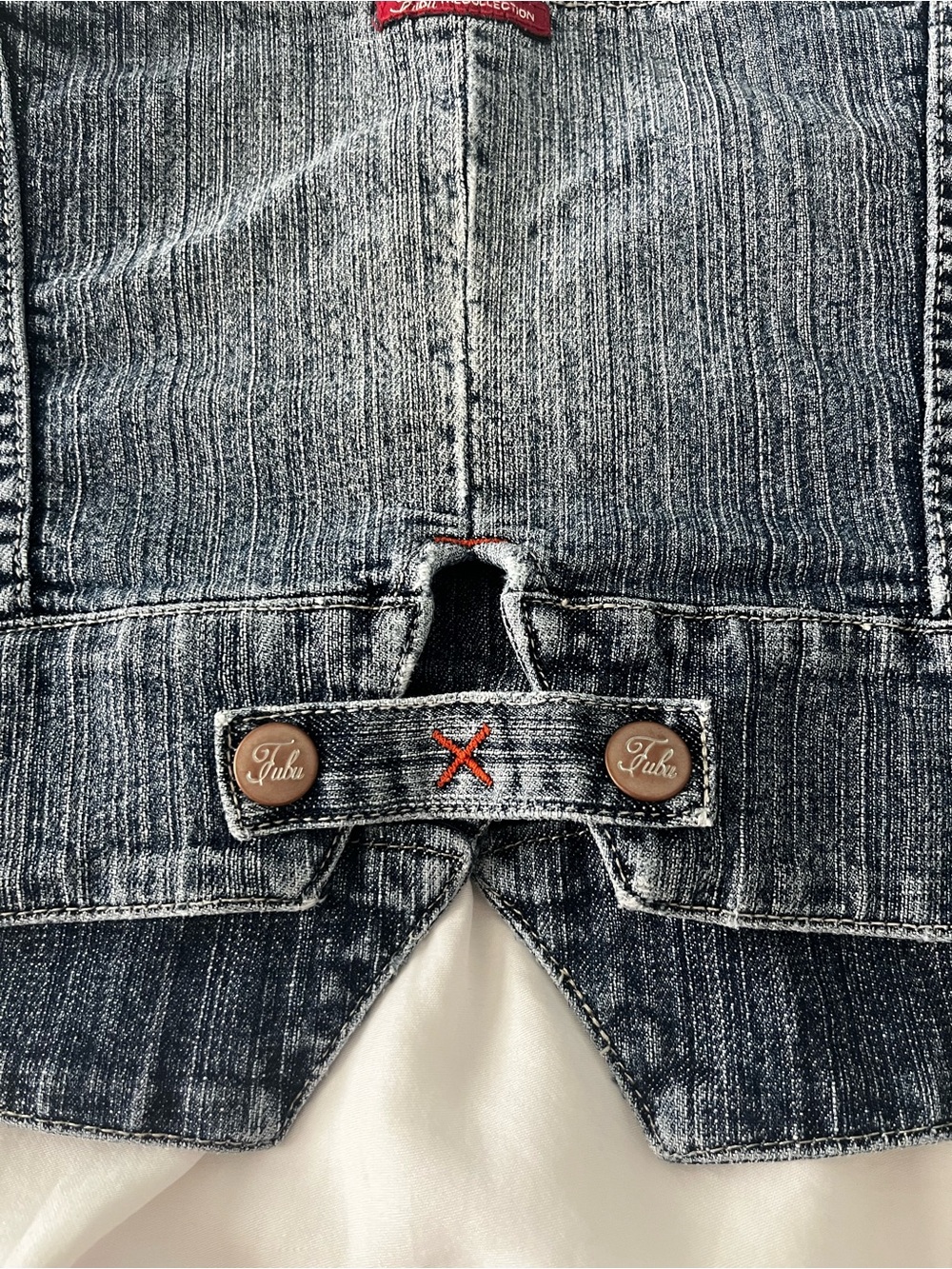 FUBU Y2K Graphic Denim Corset Top - Picture 7 of 8